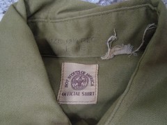 Vintage Boy Scouts of America Shirt Youth 12.5 Olive Green Official Sanforized