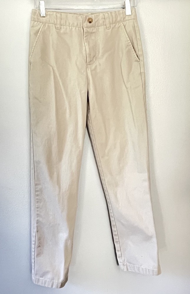 French Toast Boys Khaki Chino Pants Size 12 Straight Leg Twill Cotton Blend