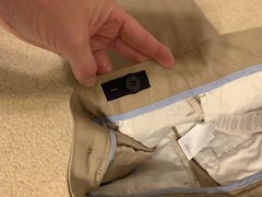 LANDS END Khaki School Uniform Perfect Chino Pants Boys 8 INSEAM 22.5 In NEW $36