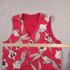 Bugs Bunny Vest Boys Large Red Looney Tunes Cartoon Graphic Waistcoat Novelty