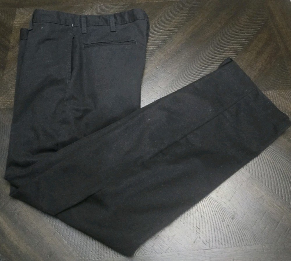 K-12 Gear School Uniform Boys Black Pants 16 Husky With Waist Adjustable Straps
