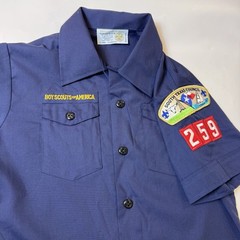Boy Scouts Of America Youth MED Uniform Shirt Blue South Tx Council Patches652