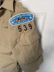 NEW Boy Scouts America Short Sleeve Poplin Shirt BSA Youth Small Capitol Council