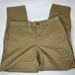 School Uniform Pants Husky 12 Straight Leg Beige Adjust Waist Stretch Reinforce