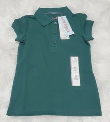 NEW Cat & Jack Girl’s School Uniforms Short Sleeve Polo Shirt NWT – Dark Green