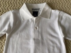 New Boy’s Taphuco Uniform Solid White Classic Polo Shirt Boy’s Sizes 4 5 6