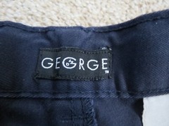 GEORGE BRAND PLEATED FRONT ADJ. WAIST NAVY PANT-SIZE 10 SLIM