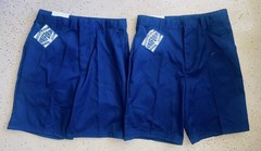 Lot Of 2 Boys Galaxy Authentic Navy Blue Uniform Shorts sz 14 Husky NWT