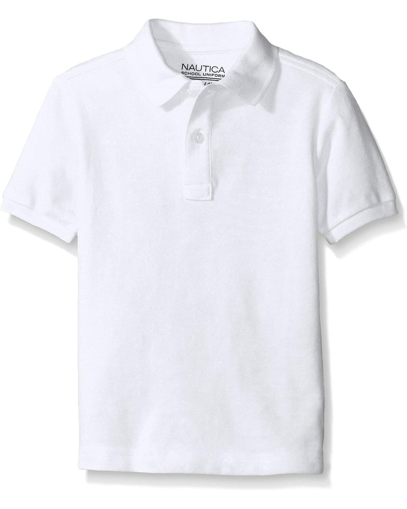 Nautica Boys Little School Uniform Pique Polo Short Sleeve Size L 7