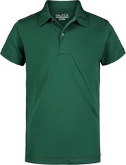 Boys’ School Uniform Sensory-Friendly Short Sleeve Polo Shirt, Button Closure,L6