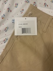 New Flat Front Short Size 8 Tan School Uniform Approved Khaki