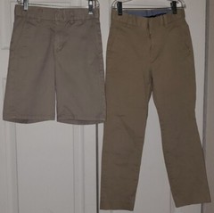 School Uniform Boys Size 8 Pant & Short Lot of 2