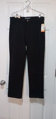 French toast relaxed Straight Black School Pants size 16 husky NWT