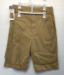 Berkley Jensen Youth Boy’s 2-Pack Performance Uniform Shorts, Khaki, Sz-14