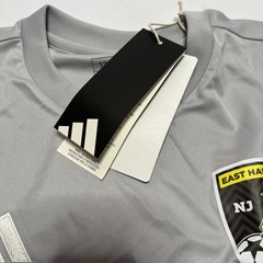 Adidas Youth Futbol Soccer Jersey Light Gray & White East Hanover Size Large