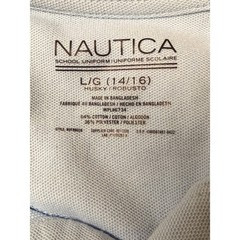 Nautica School Uniform Polo Shirt Youth L 14/16 Husky Light Blue