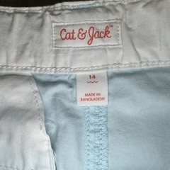 Boys Flat Front Shorts Sz 14 Light Blue Adjustable Waist Uniform NWT