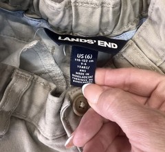 Lands End Boys Khaki Pants Size 6 Adjustable Waist School Uniform