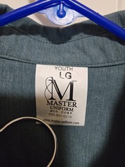 Alert Cadet Uniform Shirt Size Youth Large Vtg Green Dress Top Scouts Boys