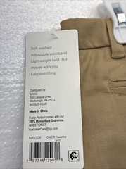 Berkley Jensen Youth Boy’s 2-Pack Performance Uniform Shorts, Khaki, Sz-14