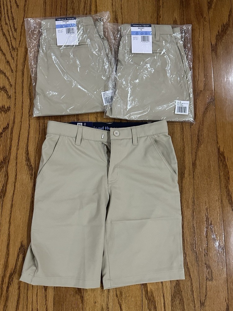 Boys French Toast School Khaki Uniform Shorts Size 12