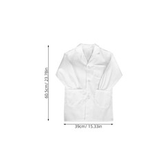White Lab Coat for School Pretend Play Scientist Costume Doctor Boys