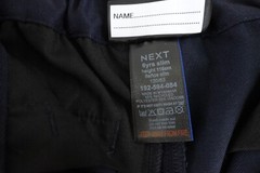 NEXT School Boys 6 Slim Waist Navy Blue Flat Front Straight Leg Uniform Pant NWT