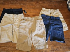 Lot Of 5 School Uniform Navy Khaki Shorts (Dockers, George, Old Navy, )