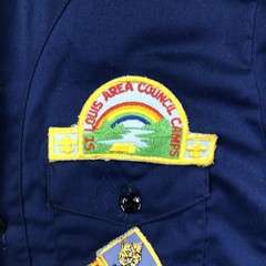 Vintage Boy Scouts Of America Shirt Youth S Blue Cub Scout Uniform Patches 80s