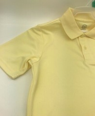 Boys Polo Shirt Size 10/12 Large Buttons Yellow Children Kids