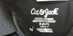 Boys’ Short Sleeve Interlock Uniform Polo Shirt Cat & Jack S (6/7) Black
