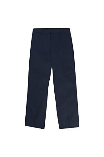 French Toast Big Boys’ Flat Front Double Knee Pant With adjacent Waist Navy 16