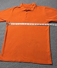 Orange School Uniform Short Sleeve Shirt Unisex Size 14