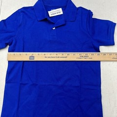 Old Navy Blue Tango Uniform Pique Short Sleeve Polo Boys Size Medium NEW
