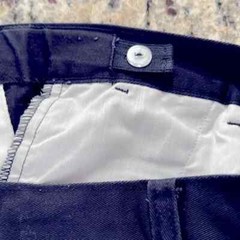 Very Dark Navy Blue Pleated Khaki School Uniform Shorts Boys Size 18 Husky