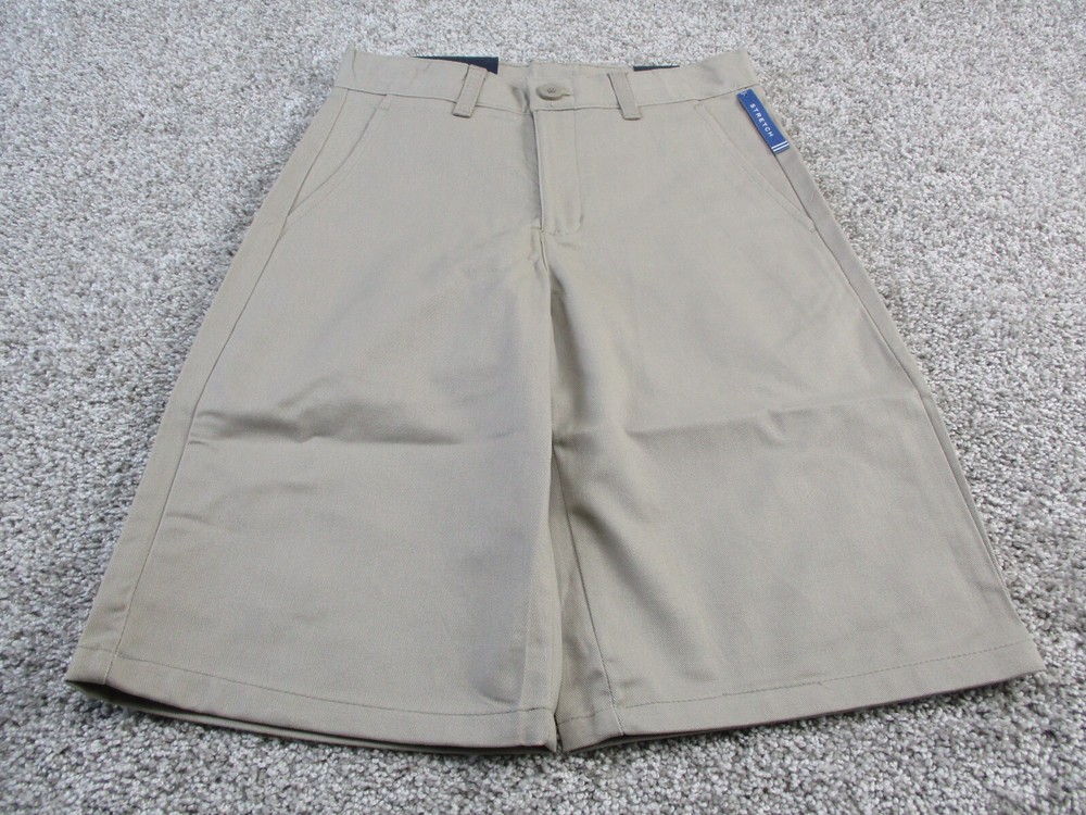 Nautica Shorts Khaki Adjustable Waist with Stretch School Uniform 14 Slim NWT