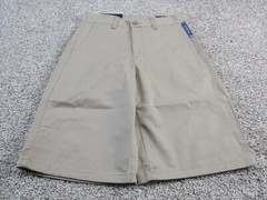 Nautica Shorts Khaki Adjustable Waist with Stretch School Uniform 14 Slim NWT