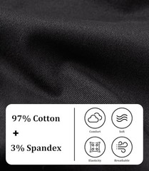 Boys’ Pleated Dress Pants Kids Elastic Waist Twill Straight 10-11 Years Black