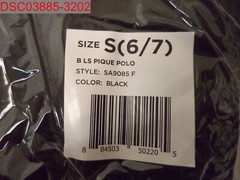 French Toast Boys Black Long Sleeve Uniform Pique Polo Shirt S(6/7) 884503502205