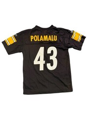 NFL Pittsburgh Steelers Football Jersey #43 Troy Polamalu Size: M (YOUTH)
