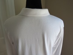 CHEROKEE WHITE LONG SLEEVE POLO TOP – SIZE L
