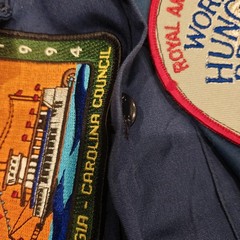 VTG Boy Scouts Of America Uniform Shirt Youth Medium 10-12 Blue Patches 1994