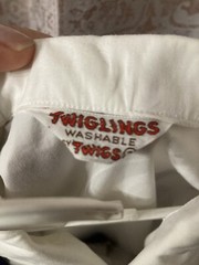 vintage boy’s uniform shorts suspenders & white button up shirt TWIGLINGS Size 3