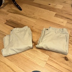 NWOT French Toast Adj Waist Pants Khaki Tan Size 16 School Uniform Power Knee