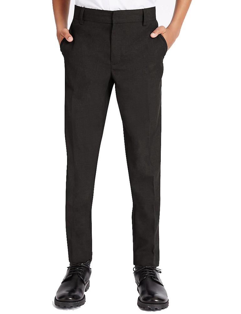 Boys Quality*-*REGULAR slim FIT SLIM LEG*Trouser*ELASTICATED waist 8-13yrs-NEW