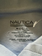 Nautica Polo Shirt Boys Medium 10/12 Performance Stretch Short Sleeve Uniform