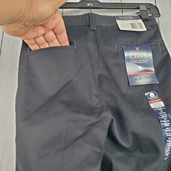 Chaps Boys Approved Schoolwear Boys 10 Regular Black Pants Adjustable Waist NWT