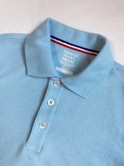 French Toast Uniform Long Sleeve Pique Polo Shirt, Light Blue, XS (4/5), Unisex