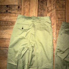Lot of 2 Vintage Boy Scouts of America Uniform Pants Trousers Talon Zip Green