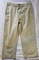 George 30 X 22 Khaki Flat Front Uniform Pants Mens Boys Husky Slacks